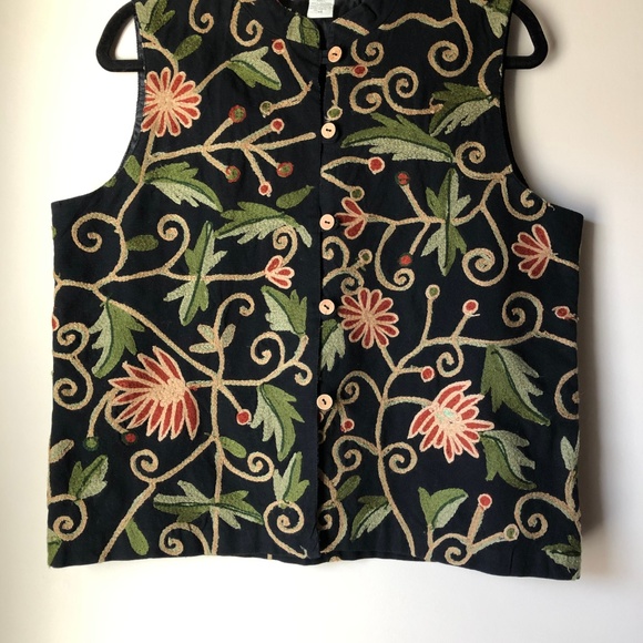ORVIS FLORAL EMBROIDERED  VEST - Picture 2 of 8